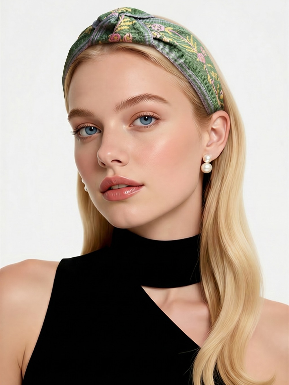 Floral Embroidered Knot Headband - 3 Color Options